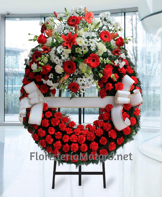 corona de flores funerarias estándar